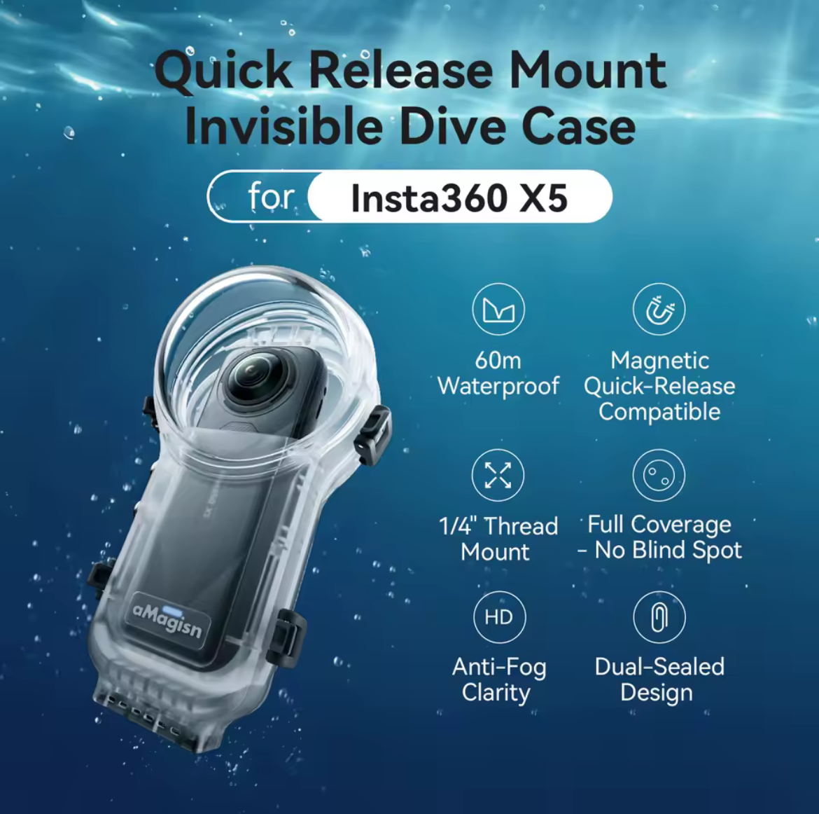 Caisson de plongée - Insta360 X5